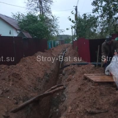 Прокладка водопроводной трубы Территория СНТ ПЭЦЗ N2, д. Плещеево, г. Подольск